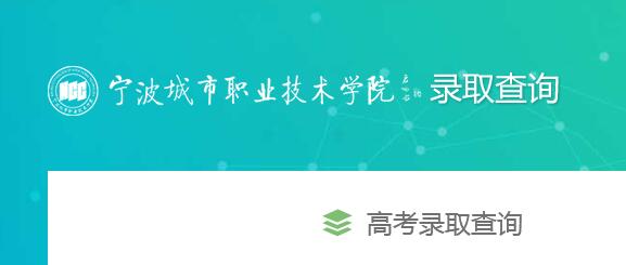 2022年寧波城市職業(yè)技術(shù)學(xué)院高考錄取結(jié)果查詢指南及技術(shù)支持